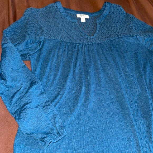 Style & Co Crochet-Trim Top 0x New - Picture 5 of 7